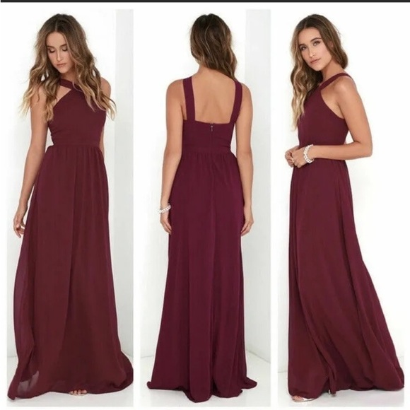 Lulus - Air of Romance Burgundy Maxi Dress - Picture 6 of 12